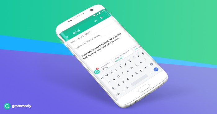 Grammarly keyboard available android