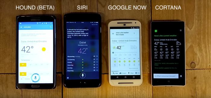 Hound beta siri google now cortana test