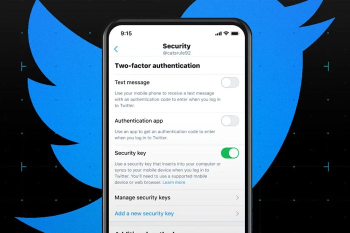 Twitter supports app based two factor authentication