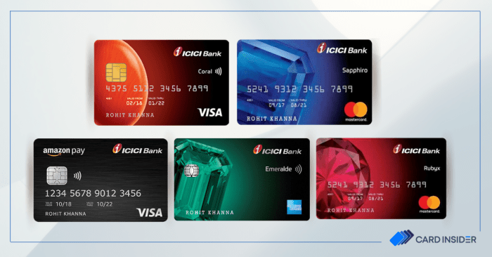 India icici bank exposed credit cards