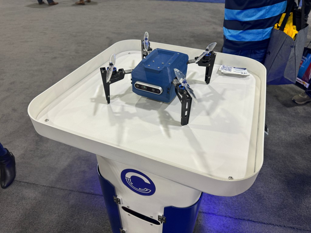 Cyphers inventory drone launches from an autonomous mobile robot base