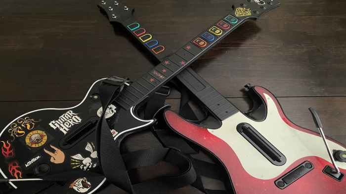 Old guitar hero instruments will be compatible with rock band 4