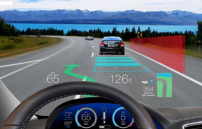 Lg patent flexible hud cars