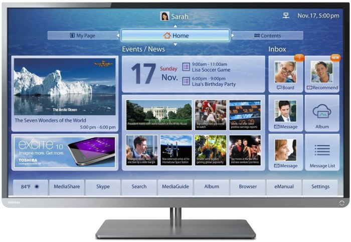 Toshiba l7400 55 inch tv is feature packed