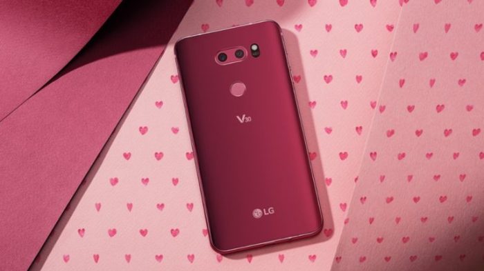 Raspberry rose lg v30 ces 2018