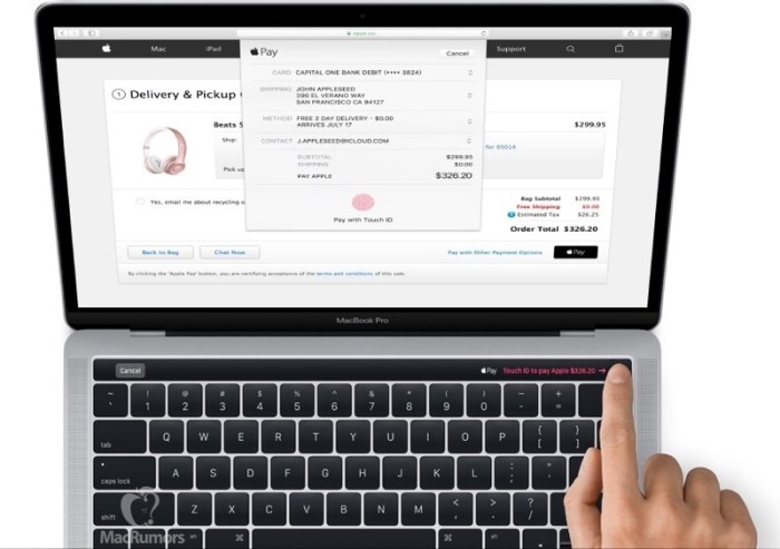 2016 macbook pro no oled touch touch id