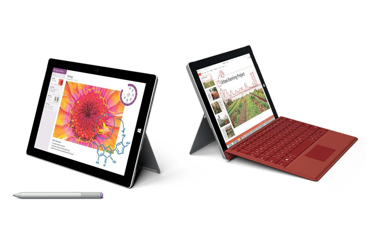 Customers can go ahead and test out the surface 3 at microsoft stores