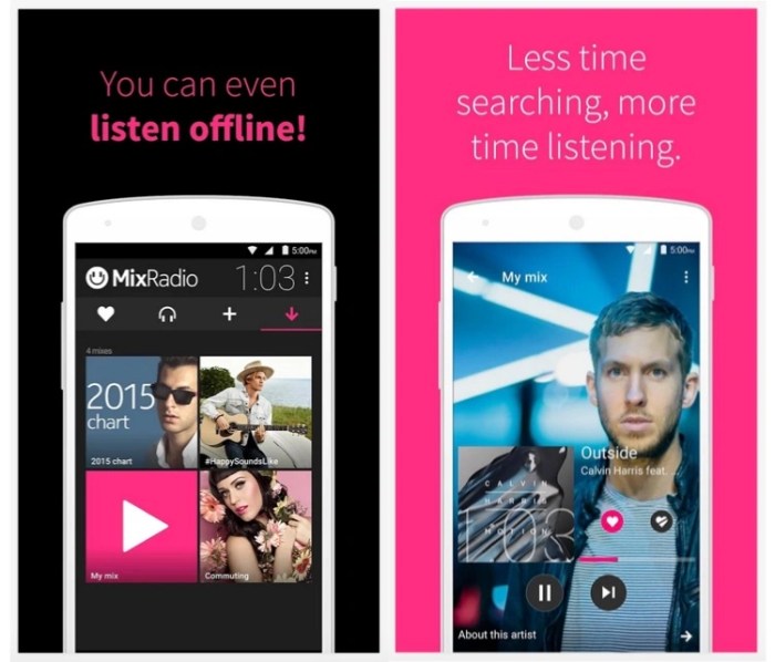 Mixradio lands on android and ios