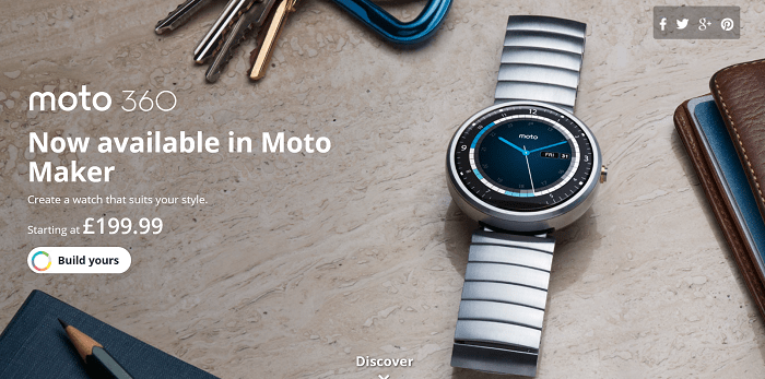 Moto maker for moto 360 launched