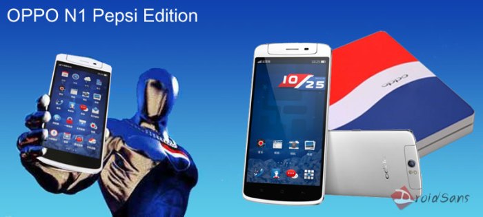 Oppo n1 pepsi edition revealed