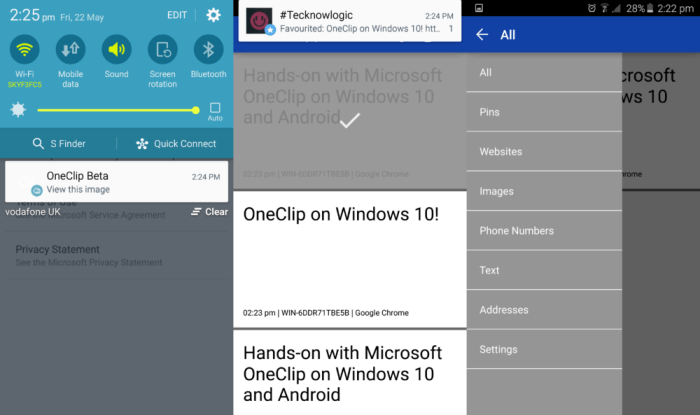 Oneclip is a multi platform cloud clipboard from microsoft