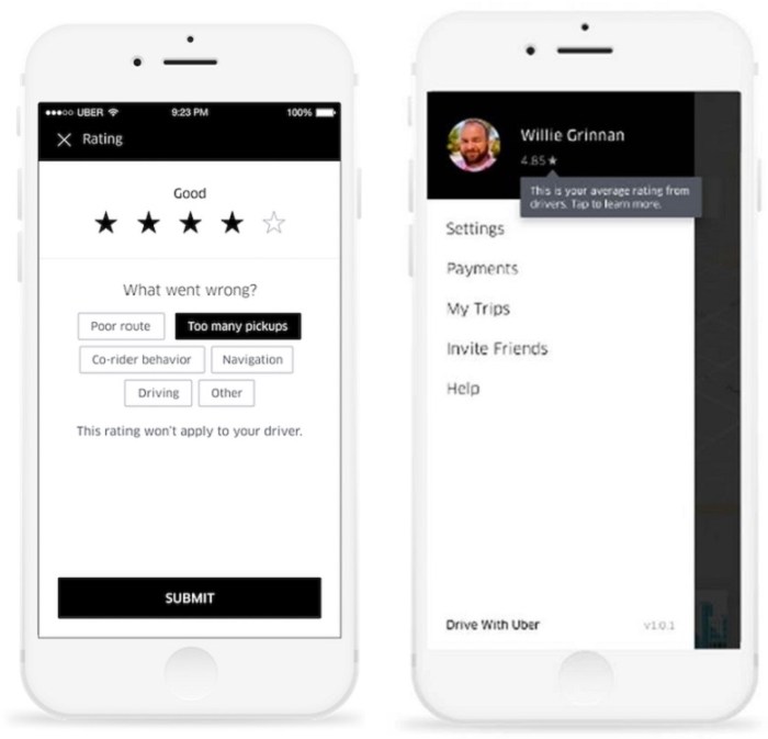 Uber tweaks rating system transparent