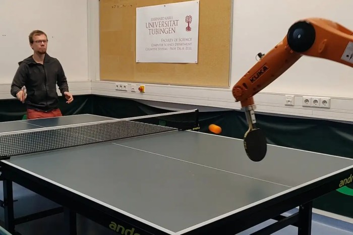 Table tennis champion to face off against robot in march