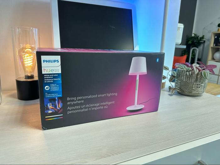 The philips hue go is a portable iphone connected light