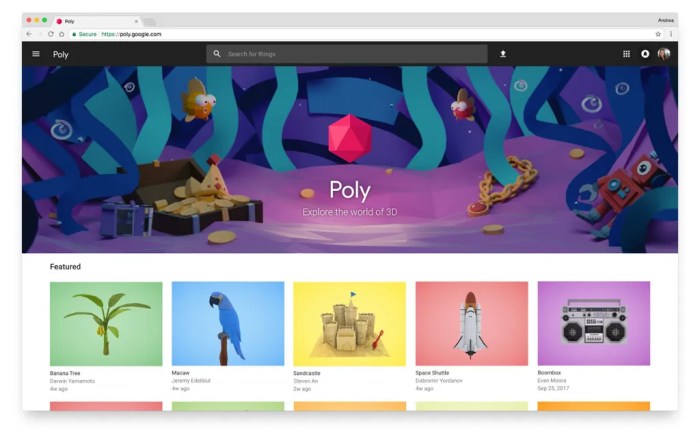 Googles poly makes it easy to build ar and vr apps