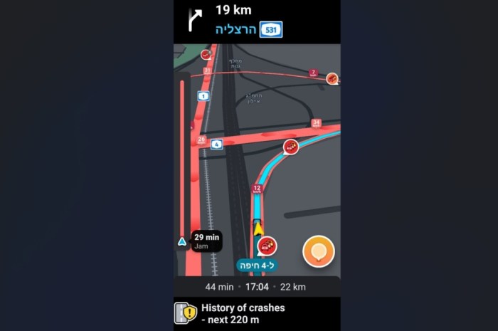 Waze crash history alerts