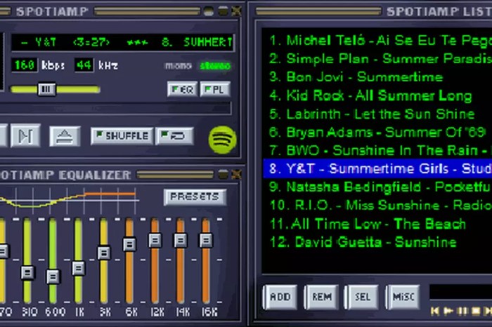 Spotiamp is spotifys tribute to winamp