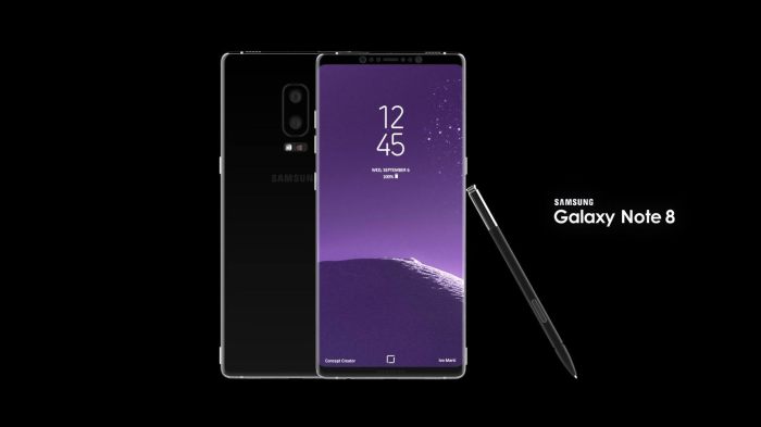 Galaxy note 8 concept renders