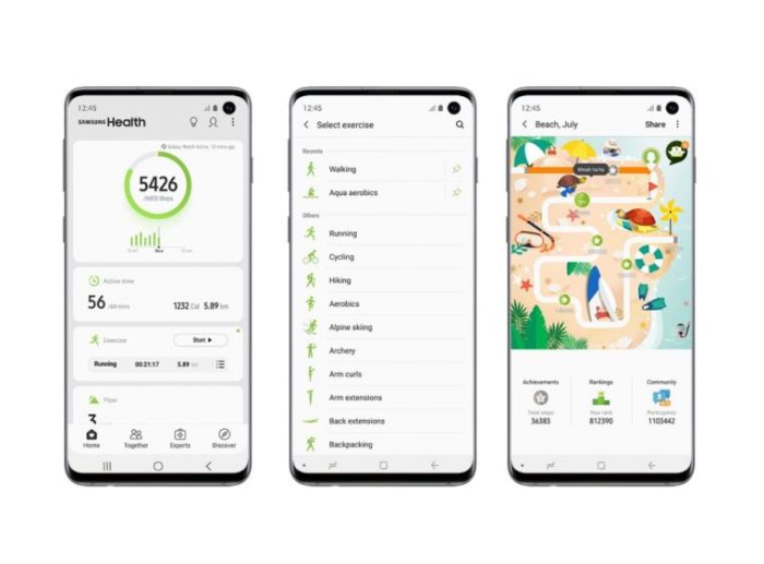 Samsung s health app released on google play