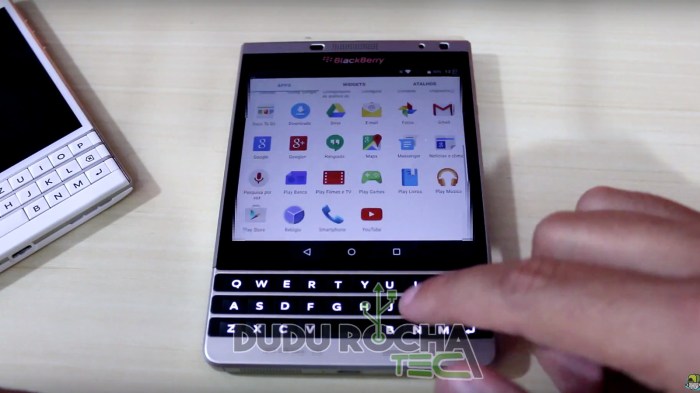 Blackberry passport allegedly pictured running android lollipop