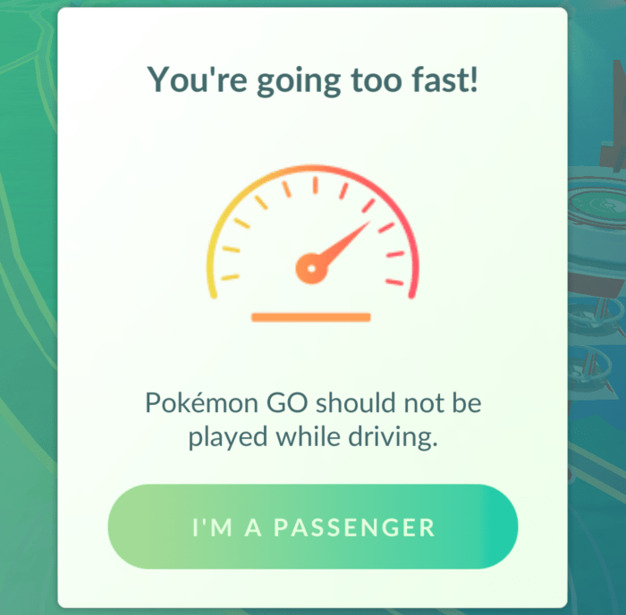 Pokemon go updated driving warnings