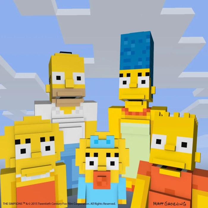 The simpsons opening sequence recreated in minecraft