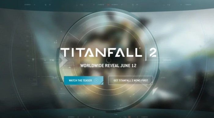 Titanfall 2 release destined for fiscal year 2017