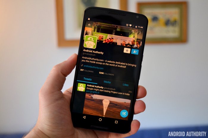 Night mode comes to twitter on android