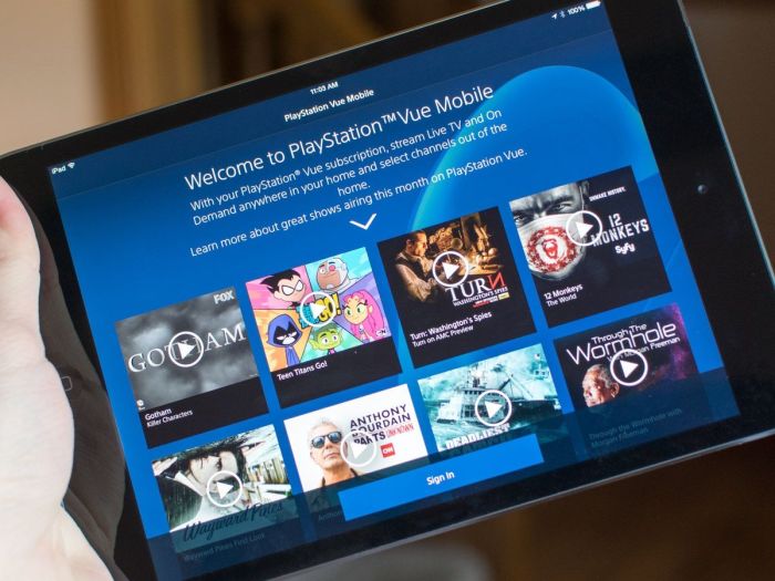 Playstation vue ipad app arrives