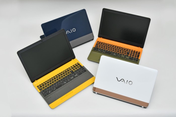 New vaio c15 colorful laptops