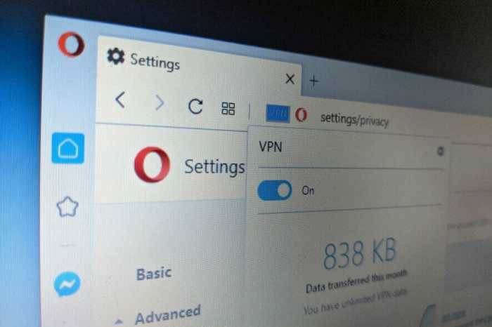 Opera vpn browser available to all