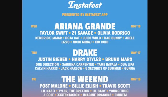 Instafest now lets you create a music festival poster through a playlist link