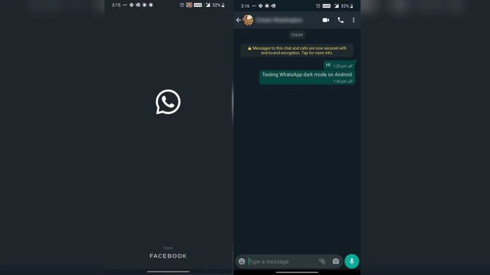 Whatsapp streamlining navigation darker dark mode