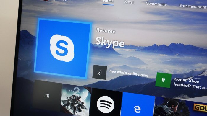 Skype for xbox one updated