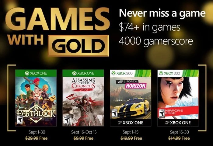 Xbox live games with gold september 2016 confirmed