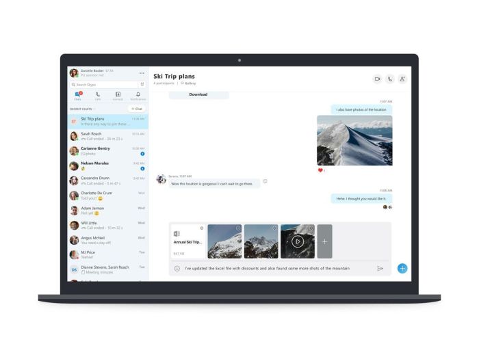Skype for pc lets windows insiders send text messages