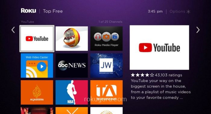 Youtube now available on the roku 3