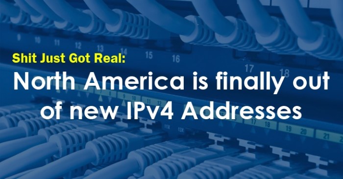 Ipv4 addresses to run out in the us this summer