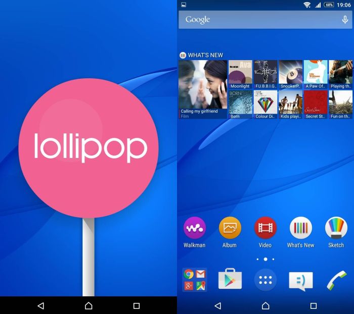 Xperia c3 t2 ultra lollipop