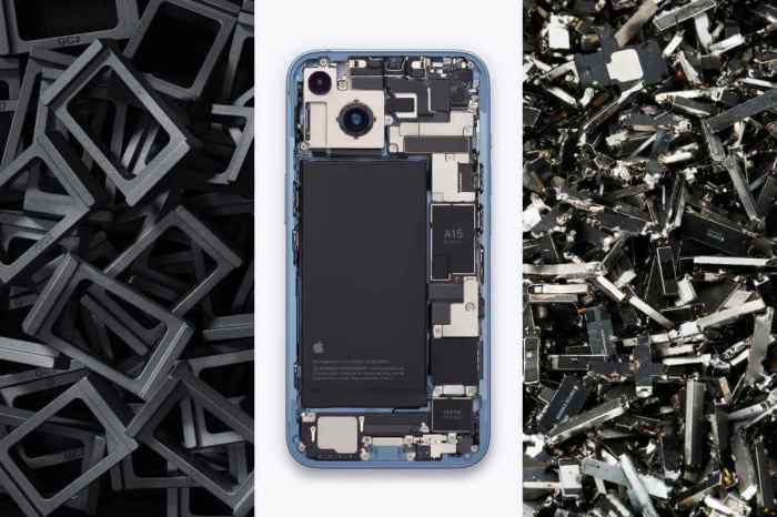 Apple make products 100 percent recycled