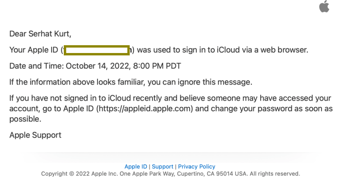 Apple id third party updated to apple email