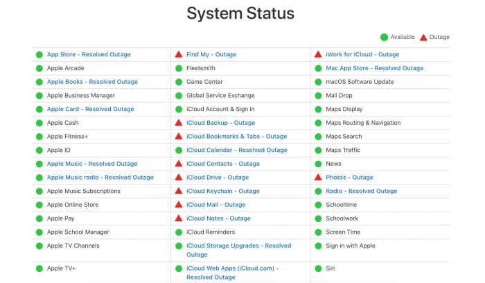 Apple services experience worldwide outage