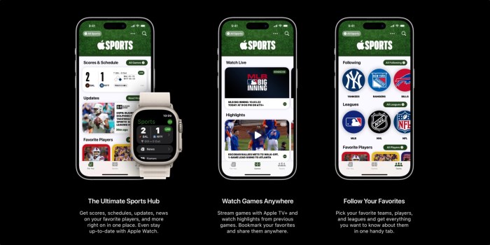 Apple launches a new app for tracking sports scores