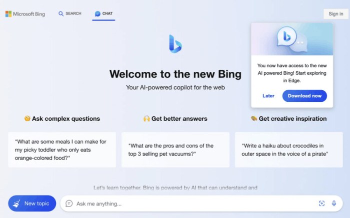 Bing chat is now copilot