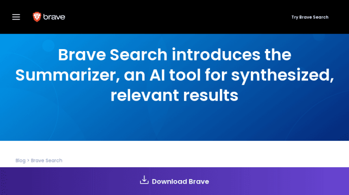 Brave search is adopting ai to answer your queries