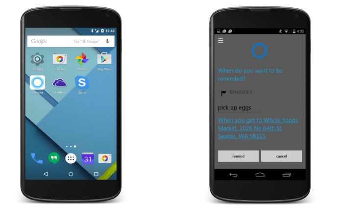 Cortana android port demonstrated