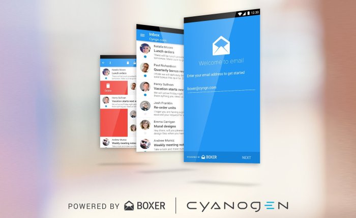 Cyanogens next update will see boxer as its default email client