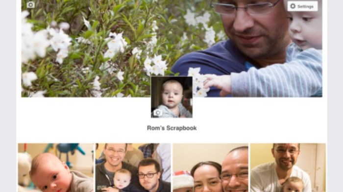 Facebook introduces a scrapbook for your childs pictures