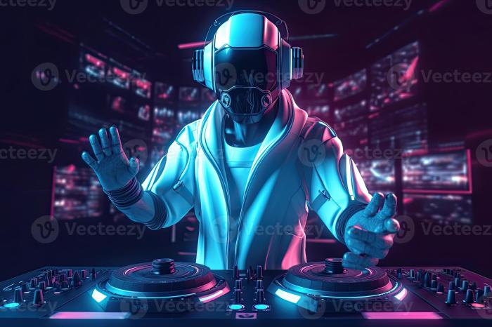 Robot dj club in prague