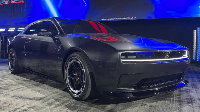 The 2024 all electric dodge charger debuts with muscle car donuts drifts and even a hellcat rumble